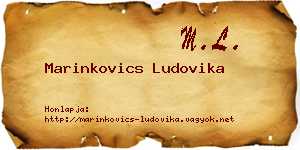 Marinkovics Ludovika névjegykártya